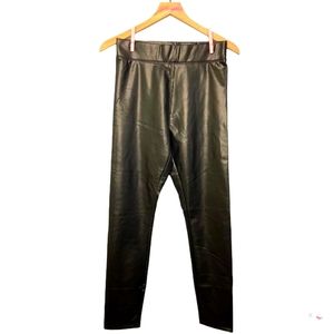 NWT Ci Sono Faux Leather Pull On Black Leggings M